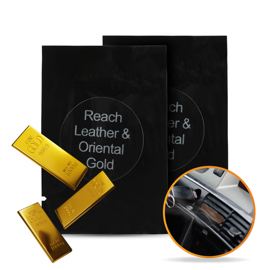 R2B Autoparfum Navulling - Rijk Leer & Oosters Goud - 2 stuks