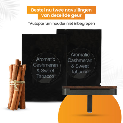 R2B Autoparfum Navulling - Aromatische Kasjmier & Zoete Tabak - 2 stuks