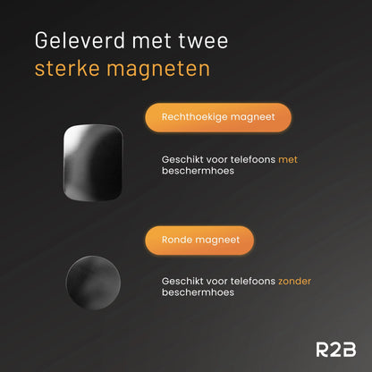 R2B Magnetische telefoonhouder auto - Voor dashboard en console - Model Volendam